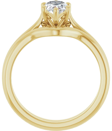 Sužadėtuvių Žiedas „Solitaire“ 10k yellow gold Marquise 10mm x 5mm (7)