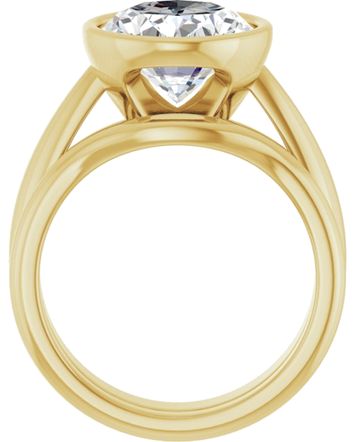 Sužadėtuvių Žiedas „Bezel-Set Solitaire“ 14k yellow gold Oval 12mm x 10mm (7)