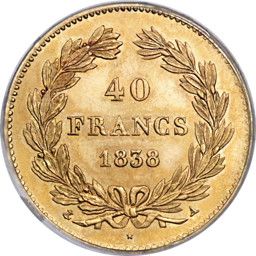 40 frankų Luisas Filipas I (1831-1839) auksinė moneta Prancūzijos Karalystė (2)