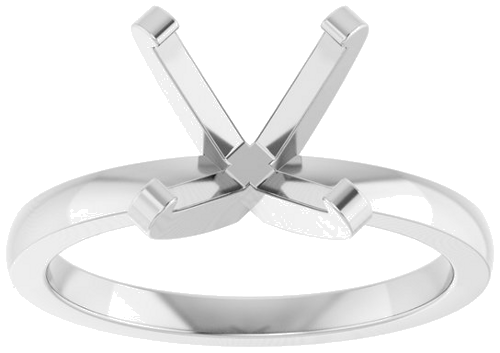 Sužadėtuvių Žiedas „Solitaire“ 585 Baltojo Aukso Round 9.5mm (3)