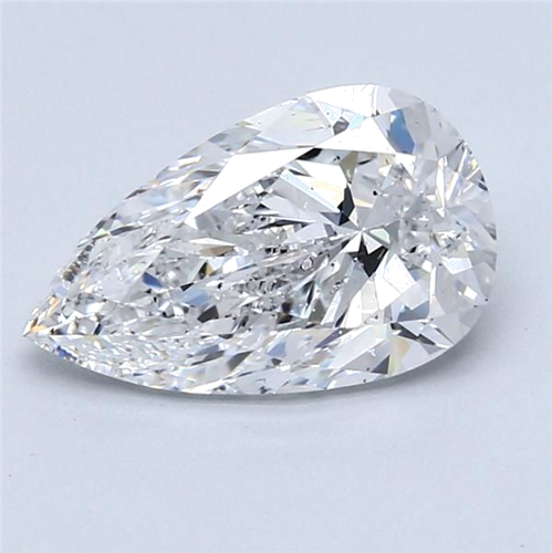3.02 carat D-SI2 Natūralus Pear Deimantas (1)