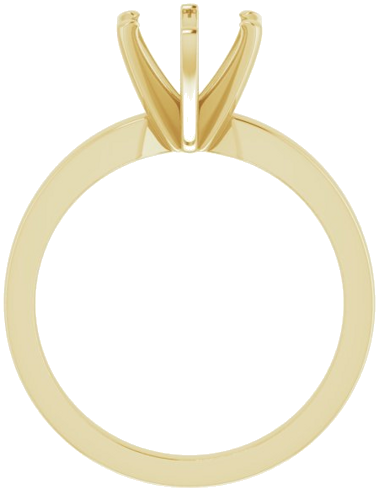 Sužadėtuvių Žiedas „Solitaire“ 585 Geltonojo Aukso Oval 9mm x 7mm (2)