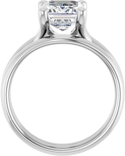 Sužadėtuvių Žiedas „Solitaire“ 14k white gold Emerald 9mm x 7mm (7)