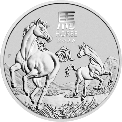 1 кг Година на Коня 2026 (Lunar III) Австралия сребърна монета (1)
