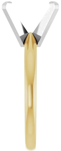 14K Yellow White 11 x 9 mm Oval Solitaire Engagement Ring Mounting (4)