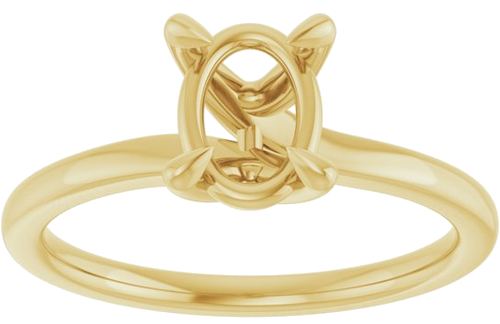 Sužadėtuvių Žiedas 14k yellow gold Oval 8mm x 6mm (3)