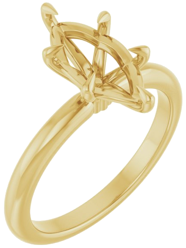 Sužadėtuvių Žiedas „Solitaire“ 14k yellow gold Marquise 12mm x 6mm (1)