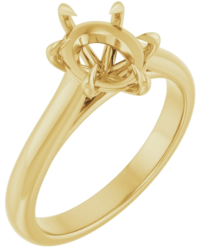 Sužadėtuvių Žiedas „Claw-Prong“ 14k yellow gold Oval 9mm x 7mm (1)