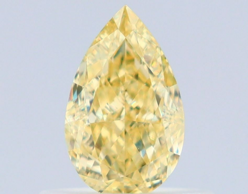 0.52 carat Fancy Yellow-SI1 Natūralus Pear Deimantas (1)
