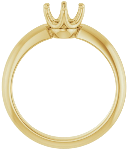 Sužadėtuvių Žiedas „Solitaire Crown-Inspired“ 14k yellow gold Oval 8mm x 6mm (2)