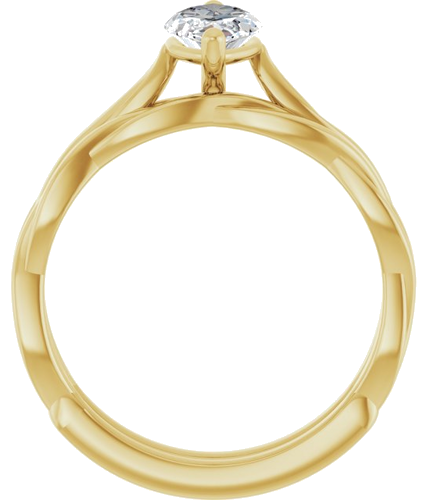 Sužadėtuvių Žiedas „Infinity-Inspired“ 14k yellow gold Marquise 10mm x 5mm (7)