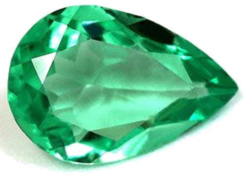 0.75 carat GREEN Pear Smaragdas (1)