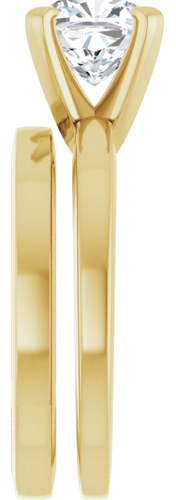 Sužadėtuvių Žiedas „Solitaire“ 417 Geltonojo Aukso Cushion 7mm (9)