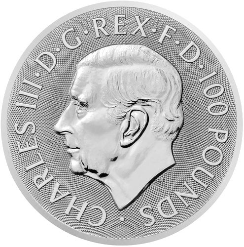 1 oz Tjūdoru (Tudor) Seimūru vienradzis 2024 Lielbritānija platīna monēta (2)