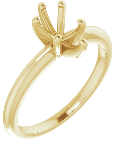 14K Yellow  8x5 mm Pear Solitaire Engagement Ring Mounting (1)