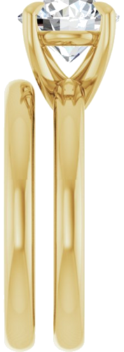 Sužadėtuvių Žiedas „Claw-Prong Solitaire“ 14k yellow gold Round 8.2mm (9)