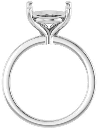 Sužadėtuvių Žiedas „Solitaire“ 14k white gold Oval 13mm x 11mm (2)
