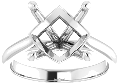 Sužadėtuvių Žiedas „Solitaire“ 14k white gold Round 11mm (3)