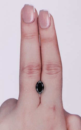 1.81 carat Fancy Black-VVS2 Natūralus Marquise Deimantas (1)