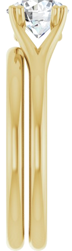 Sužadėtuvių Žiedas „Twin-Prong Woven Solitaire“ 585 Geltonojo Aukso Round 6.5mm (9)