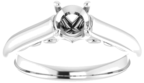 Sužadėtuvių Žiedas „Solitaire“ 950 Platinos Round 5.2mm (3)