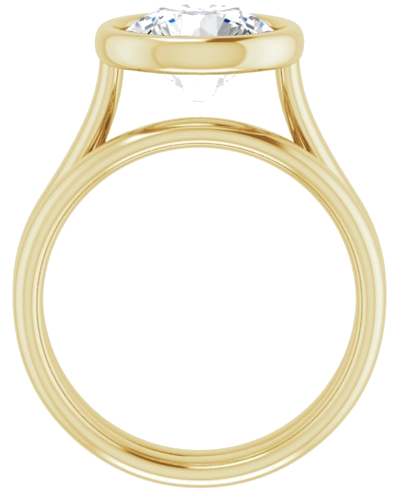 Sužadėtuvių Žiedas „Bezel-Set Solitaire“ 14k yellow gold Round 9mm (7)