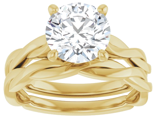 Sužadėtuvių Žiedas „Infinity-Inspired“ 14k yellow gold Round 8mm (8)