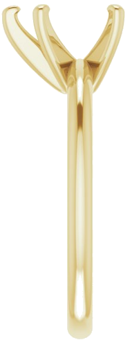 14K Yellow  9x6 mm Pear Solitaire Engagement Ring Mounting (4)