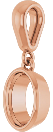 Pakabukas „Bezel-Set“ 585 Rožinis Aukso Oval 7mm x 5mm (2)