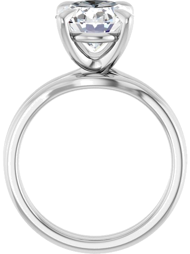 Sužadėtuvių Žiedas 18k white gold Oval 11mm x 9mm (7)