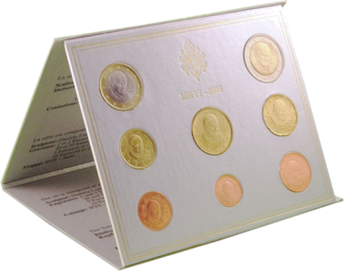 2006 Vatican Benedict XVI BU Euro coin set (3)