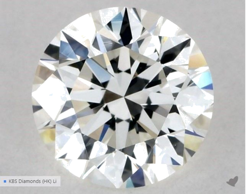 0.53 carat H-VVS2 Excellent cut Natūralus Round Deimantas (1)