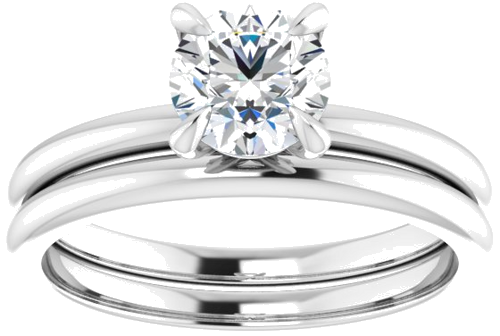 Sužadėtuvių Žiedas „Solitaire“ 950 Platinos Round 6mm (8)