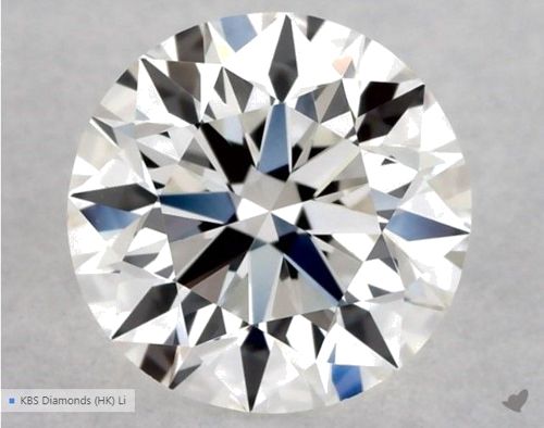 0.5 carat G-VVS2 Excellent cut Natūralus Round Deimantas (1)