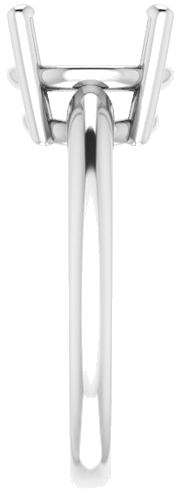 14K White 10 mm Round Engagement Ring Mounting (4)