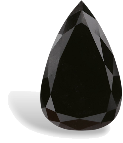 1.14 carat Fancy Black-VVS2 Natūralus Pear Deimantas (1)