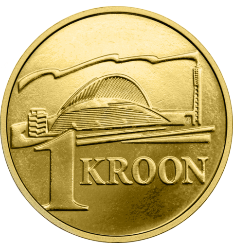1999 Estonia Song Festival 1 kroon coin (1)