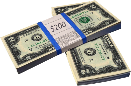 Официална банковска опаковка от 2 американски долара (2 USD x 100 бр.) (1)