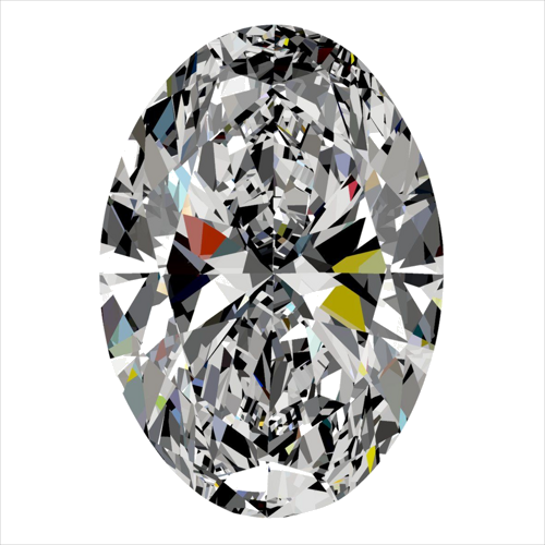 0.4 carat F-SI1 Natūralus Oval Deimantas (1)