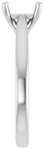 Sužadėtuvių Žiedas „Solitaire“ 585 Baltojo Aukso Square 6mm (4)