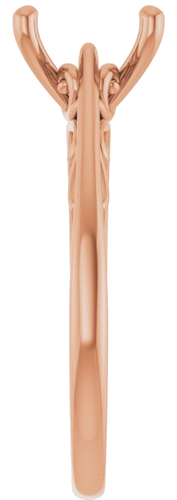 Sužadėtuvių Žiedas „Solitaire“ 14k rose gold Square 6.5mm (4)