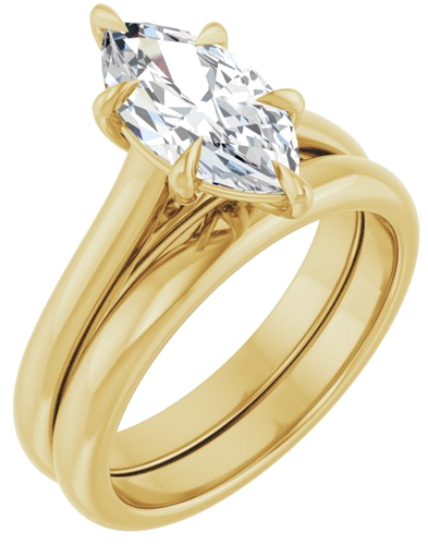 Sužadėtuvių Žiedas „Claw-Prong“ 14k yellow gold Marquise 12mm x 6mm (6)