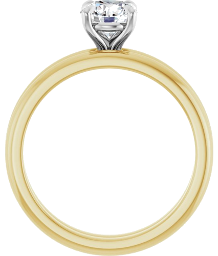 Sužadėtuvių Žiedas „Claw-Prong“ 14k yellow/white gold Round 5.8mm (7)