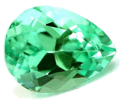 0.65 carat GREEN Pear Smaragdas (1)