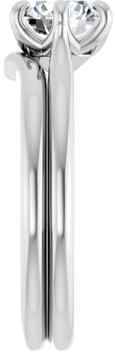 Sužadėtuvių Žiedas „Solitaire“ 950 Platinos Round 7mm (9)