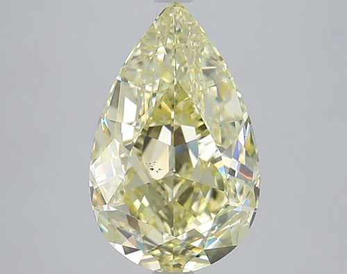 4.0 carat Fancy Light Yellow-SI1 Natūralus Pear Deimantas (1)
