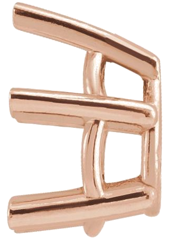 14K Rose 7x5 mm Pear Solitaire Slide Pendant Mounting (2)