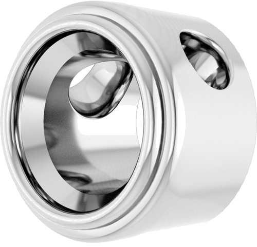 Pakabukas „Bezel-Set Solitaire“ 14k white gold Round 4.8mm (2)