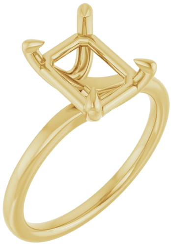 Sužadėtuvių Žiedas 14k yellow gold Emerald 9mm x 7mm (1)