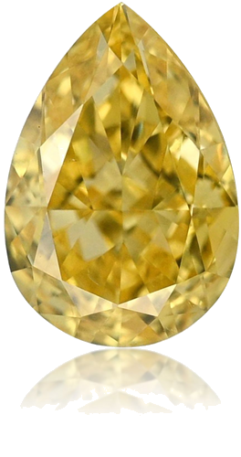 0.43 carat Fancy Vivid Yellow-SI1 Natūralus Pear Deimantas (1)